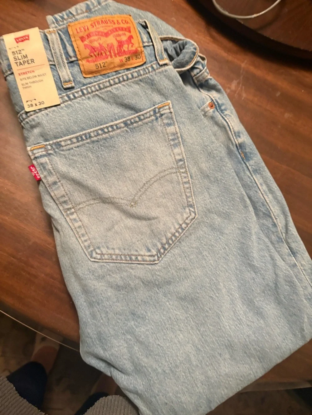 Levi's Light Blue Denim Jeans with Tan Patch